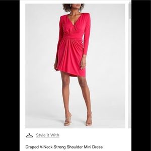 XL Express V-neck mini dress